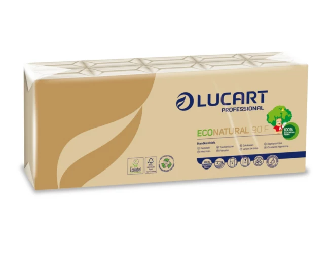 Fazzoletti naturale Lucart, conf. 10 pacchetti, 4 veli, 9 fogli