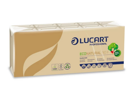 Fazzoletti naturale Lucart, conf. 10 pacchetti, 4 veli, 9 fogli